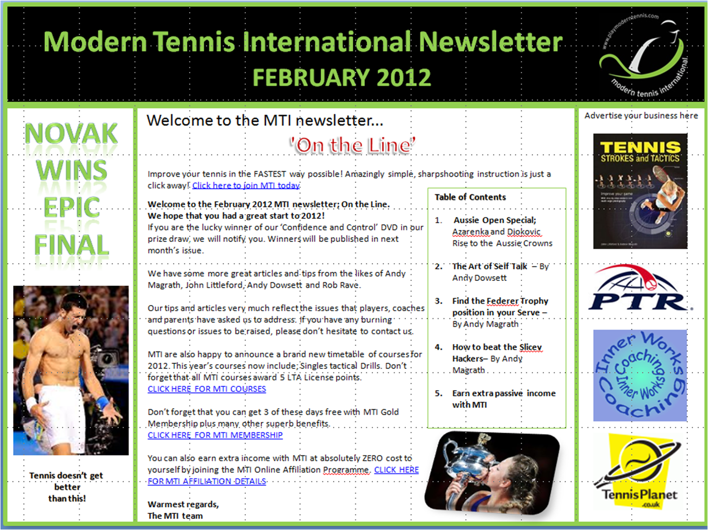 February 2012 MTI Newsletter